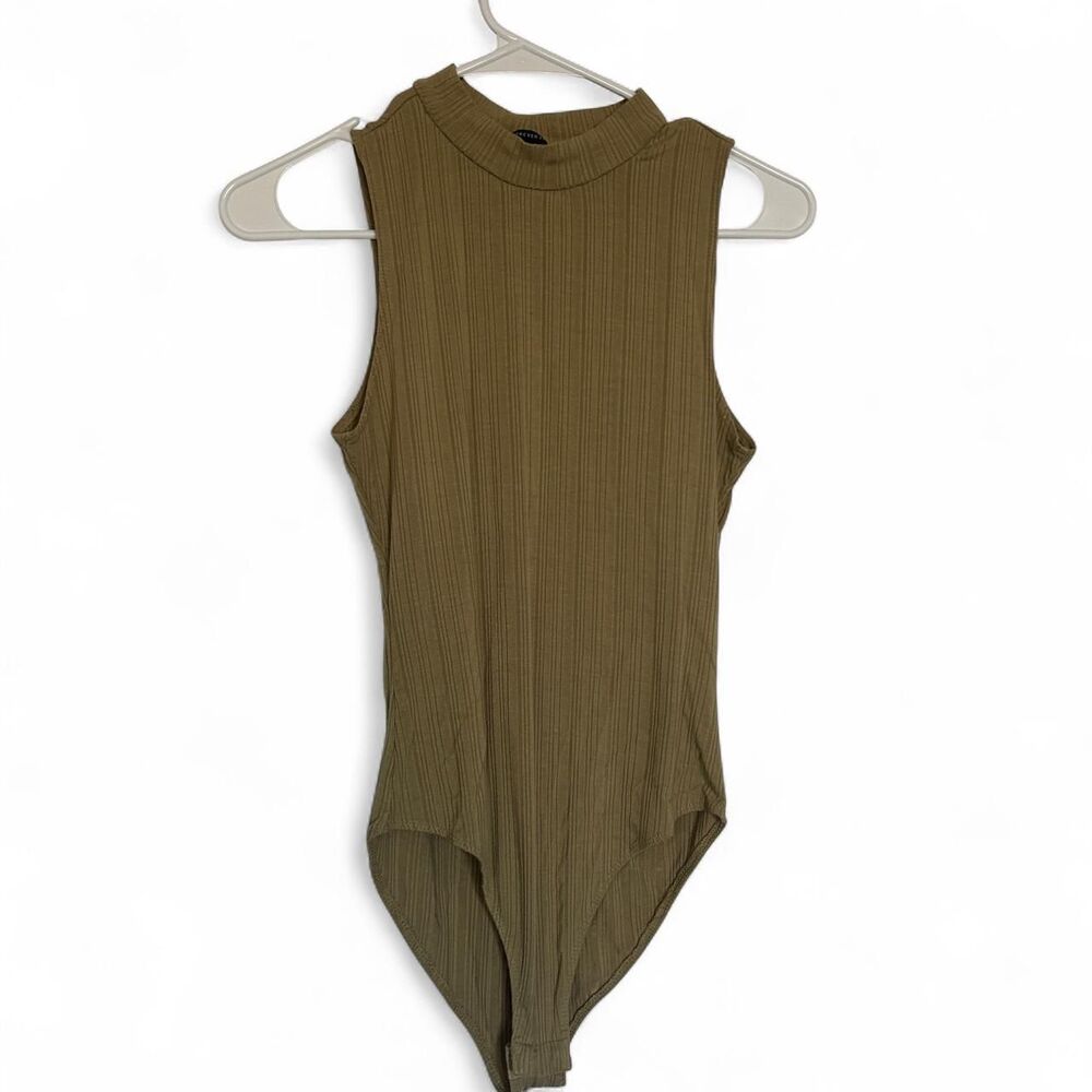 Forever-21 Women's Green and Khaki Bodysuit